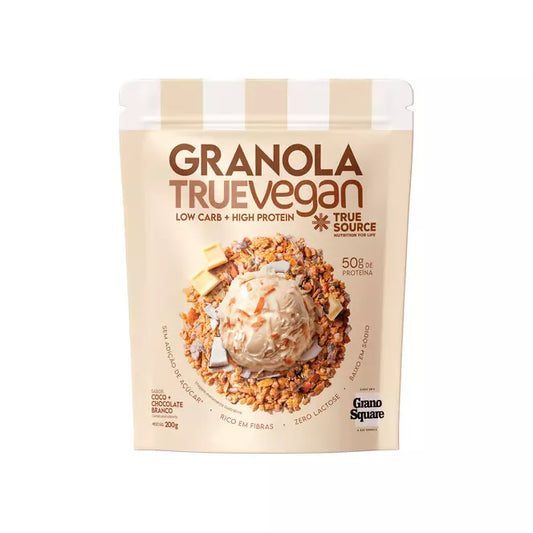 GRANOLA TRUE VEGAN COCO COM CHOCOLATE BRANCO  200G TRUE SOURCE