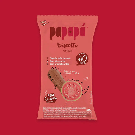 BISCOITO INFANTIL PAPAPA BISCOTTI COM GOIABA 60G