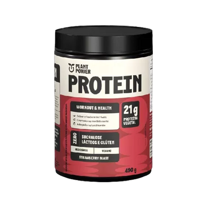 PLANT POWER PROTEINA MORANGO 490G