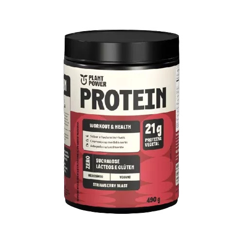 PLANT POWER PROTEINA MORANGO 490G