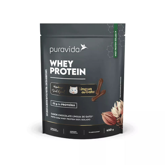 WHEY PROTEIN ISOLADO LINGUA DE GATO 450G PURA VIDA
