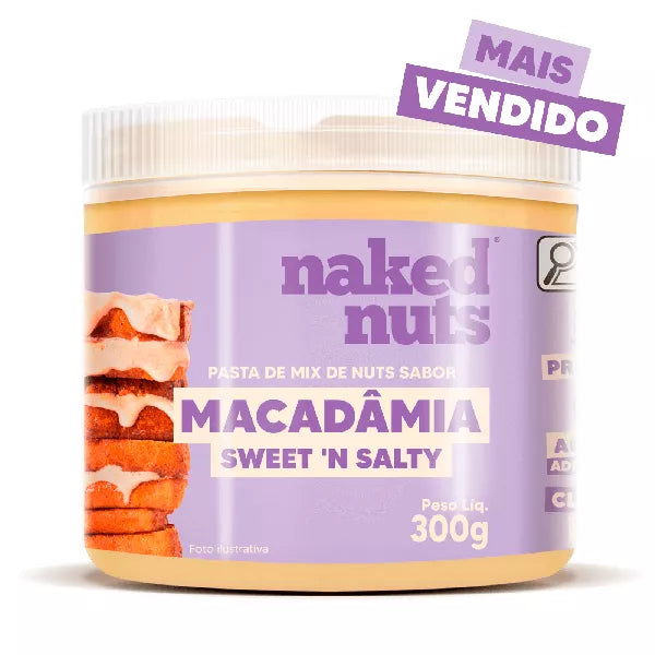 PASTA DE MIX DE NUTS E  MACADÂMIA 300G NAKED NUTS