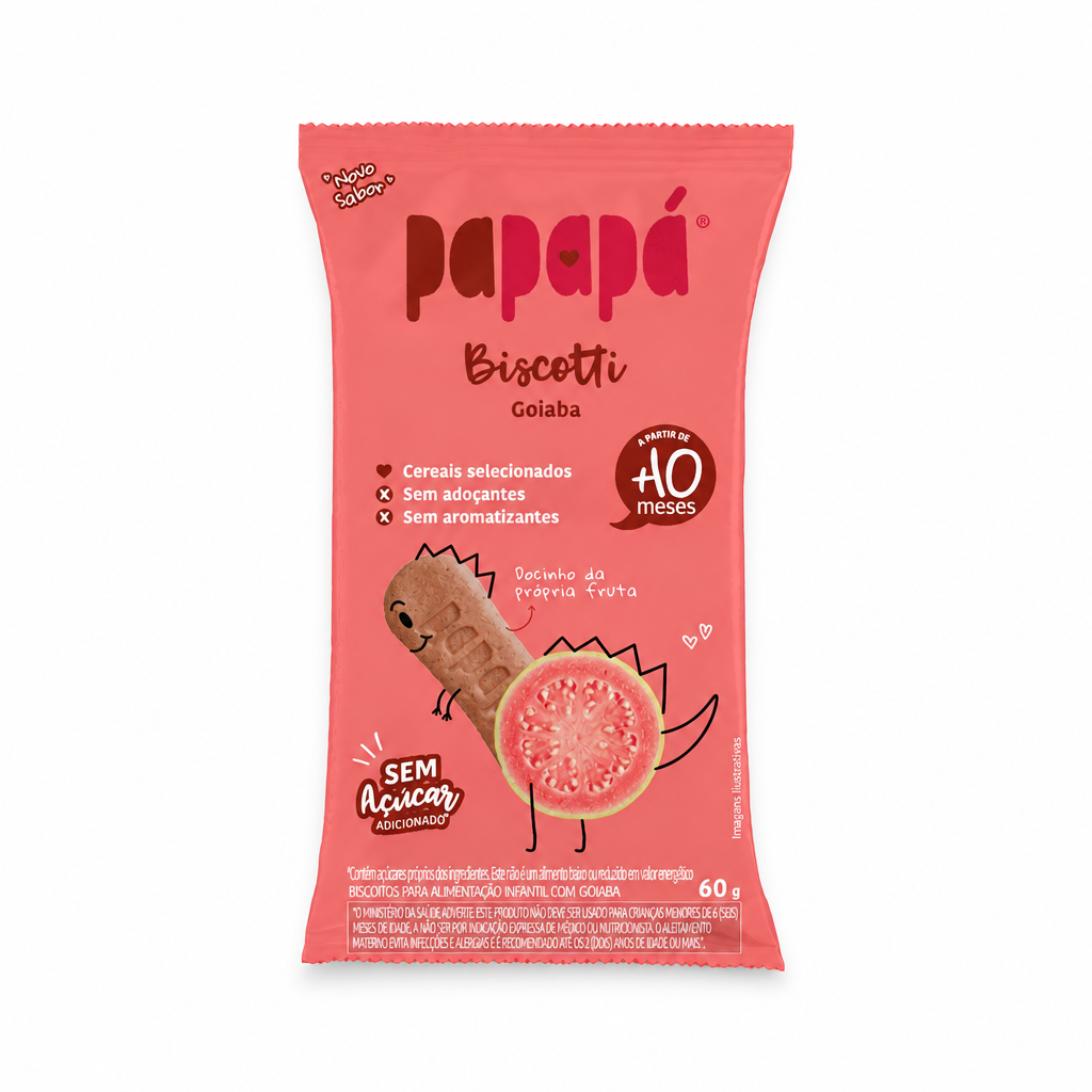 Prévia do biscoito de goiaba com fundo branco