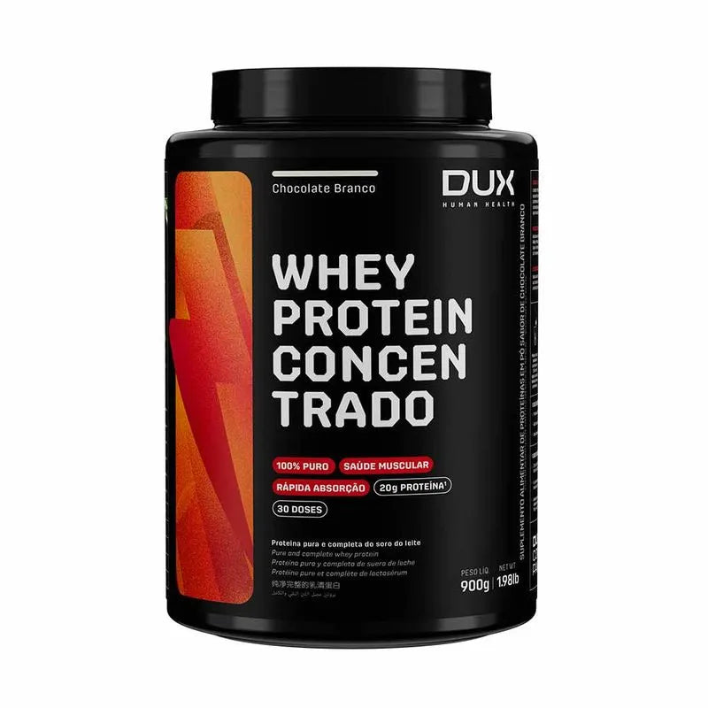 WHEY PROTEIN CONCENTRADO DUX 900G CHOCOLATE BRANCO